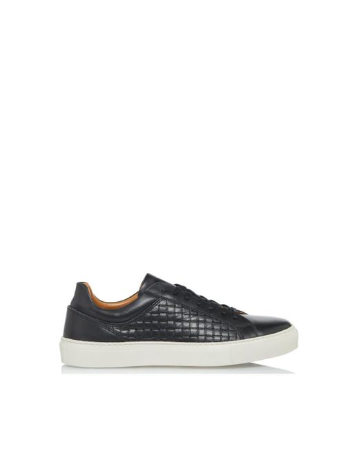 Dune Black 'tyrone' Leather Trainers for men