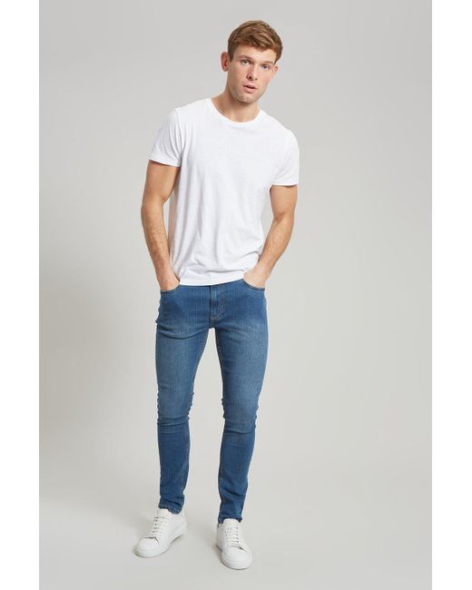 Burton Super Skinny Mid Blue Jeans for men
