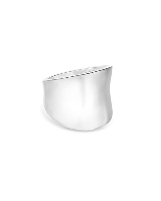 Simply Silver White Sterling Silver 925 Chunky Ring - Gift Pouch