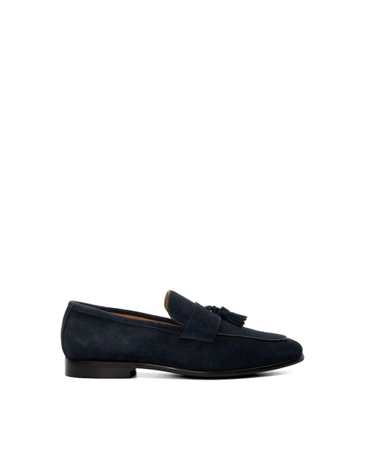 Dune Blue 'saxxton' Leather Slip-on Shoes for men