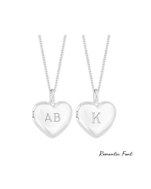 Simply Silver White Sterling Silver 925 Heart Locket Necklace