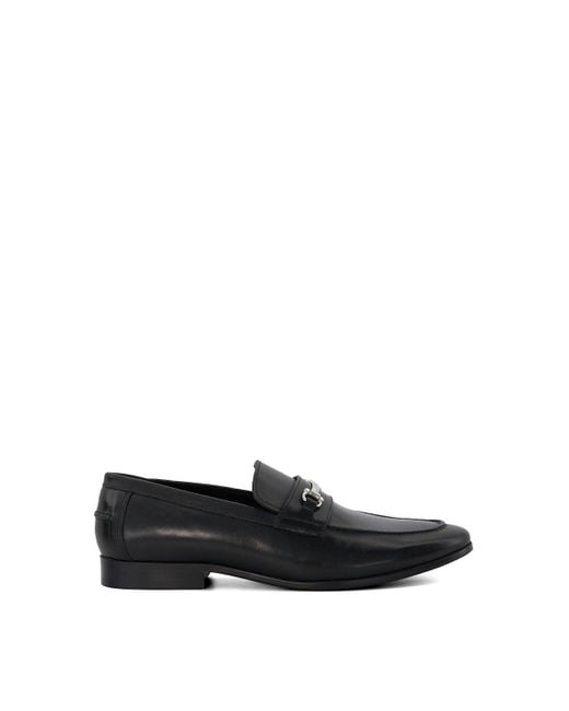 Dune Black 'sticking' Leather Loafers for men