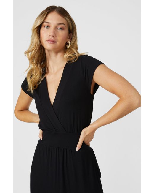 PRINCIPLES Black Jersey Wrap Belted Maxi Dress
