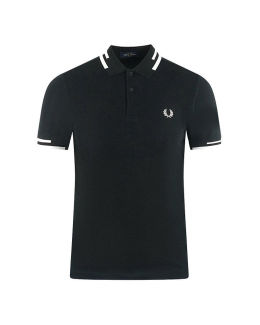 Fred Perry Abstract Collar Black Polo Shirt for men