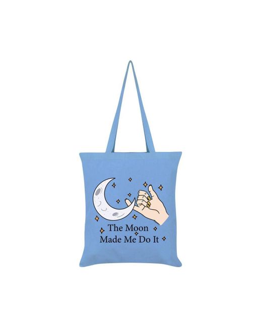 Grindstore The Moon Made Me Do It Tote Bag in Blue Lyst UK