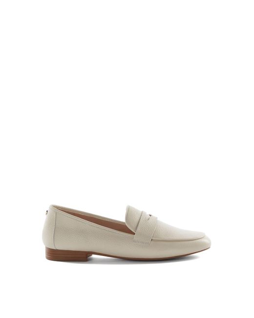 Dune White 'georgiee' Leather Loafers