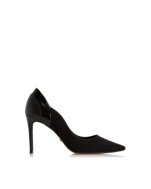 Dune Black 'bayly' Suede Court Shoes