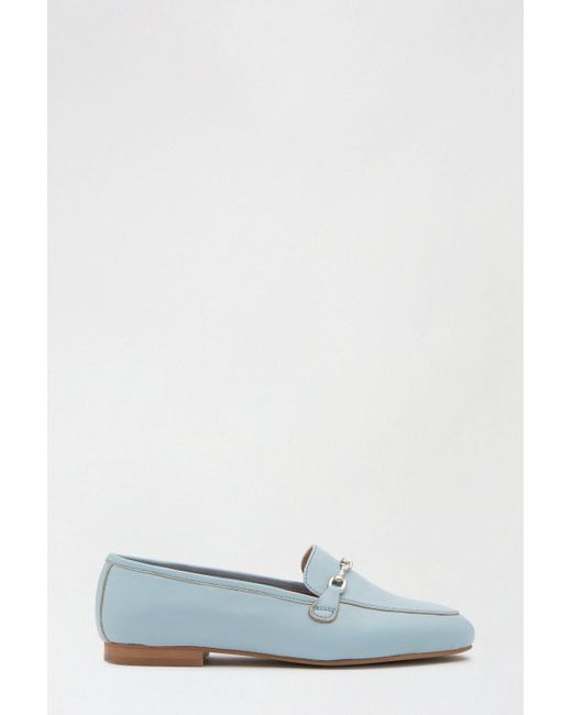 Dorothy Perkins Leather Blue Liza Snaffle Loafer