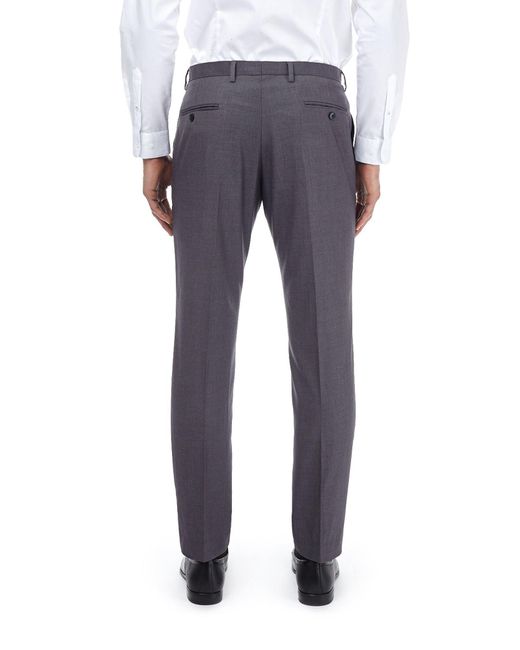 Burton White Grey Essential Skinny Fit Suit Trousers for men