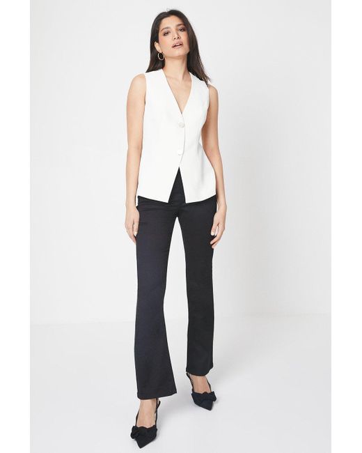 Dorothy Perkins White Button Front Waistcoat