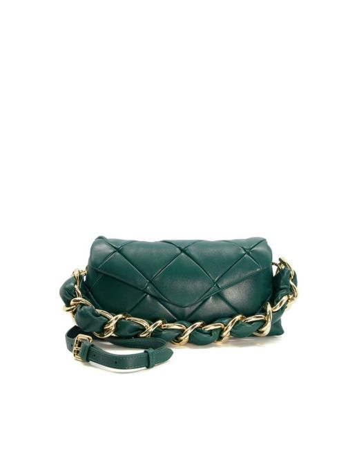 Dune Green 'equisite' Leather Clutch