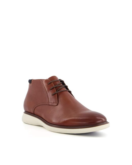 Dune Brown 'carries' Leather Chukka Boots for men