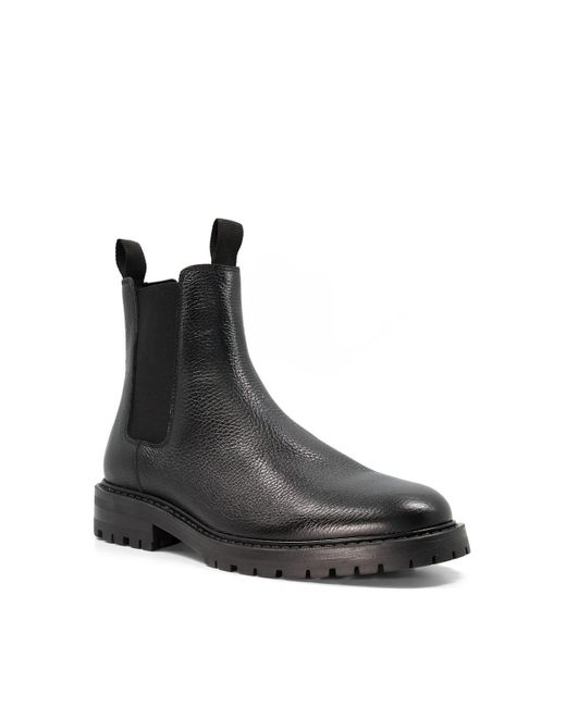 Dune Black 'capsules' Leather Chelsea Boots for men