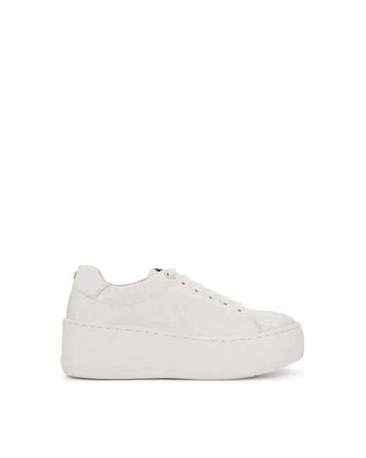 Dune White 'estrid' Leather Trainers