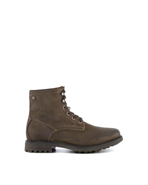 Dune Brown 'credit' Leather Walking Boots for men
