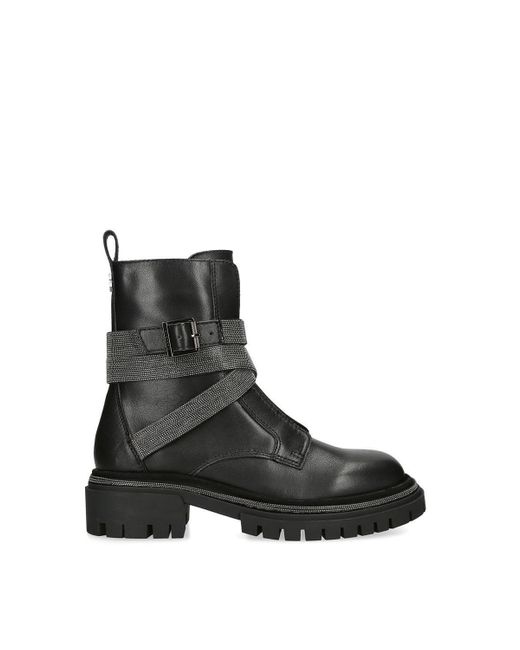 Carvela Kurt Geiger Black 'emblaze Ankle' Leather Boots