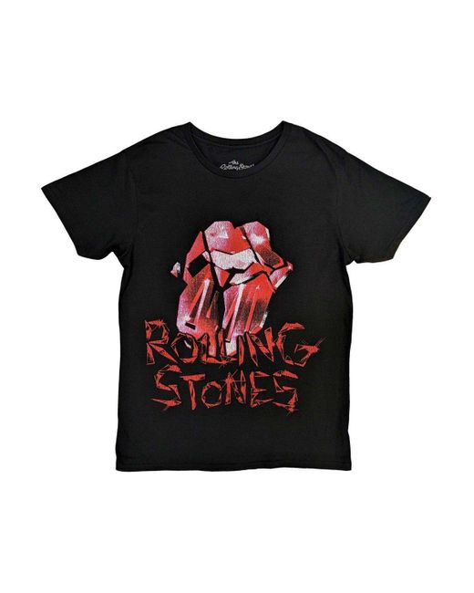 The Rolling Stones Black Hackney Diamonds Cracked Effect T-shirt for men