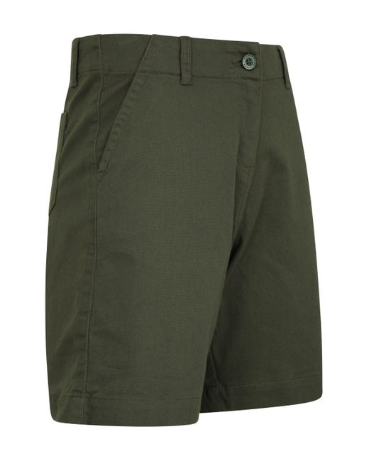 Mountain Warehouse Green Stretch Cotton Shorts Lightweight Summer Short