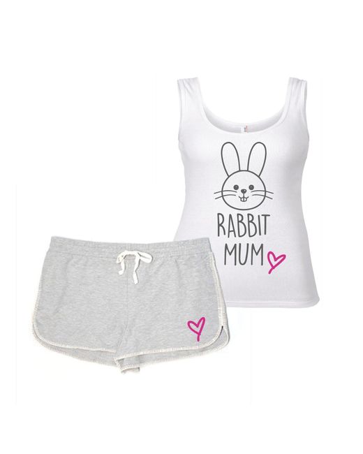 60 SECOND MAKEOVER White Rabbit Mum Pyjama Set Wife Pj's Pet Clothes