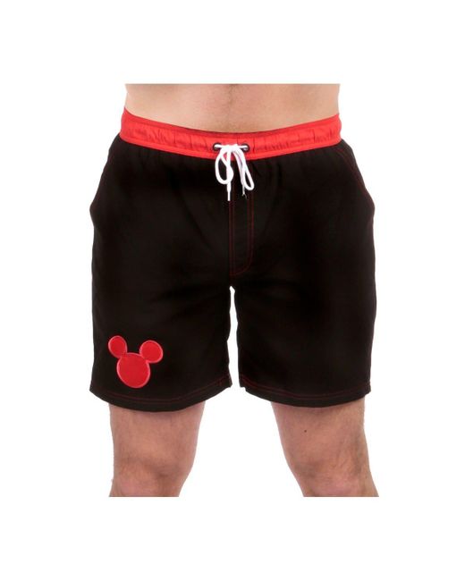 Disney Mickey Mouse Swim Shorts With Pockets in Black for Men | Lyst UK