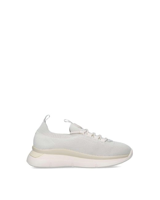 KG by Kurt Geiger White 'vegan Kaker Knit Lace Up' Fabric Trainers