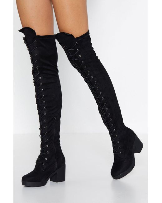 Nasty Gal Black Witching Hour Over-the-knee Boot
