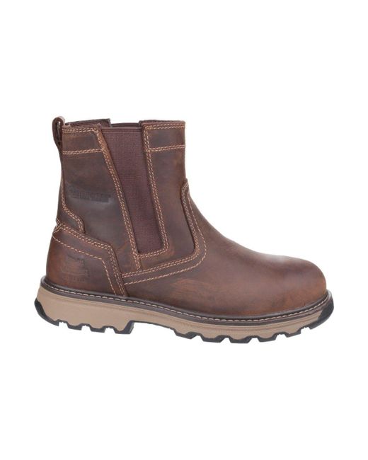 Caterpillar Brown Pelton Safety Leather Boots