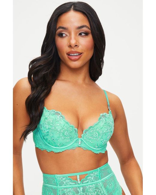 Ann Summers Green The Icon Padded Plunge Bra