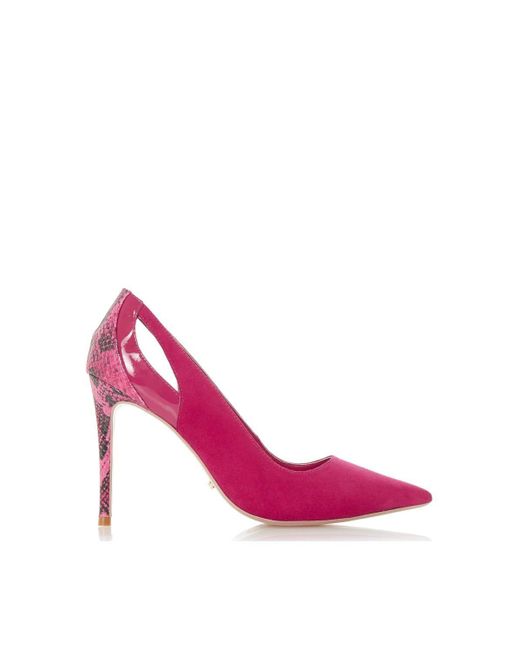 Dune Pink 'bam Bam' Leather Court Shoes