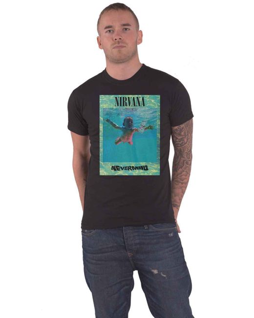 Nirvana Blue Nevermind Ripple Overlay T Shirt