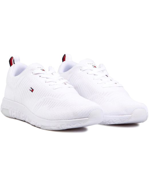 Tommy Hilfiger White Corporate Knit Trainers for men