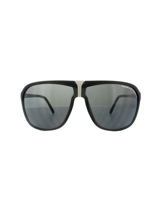 Porsche Design Gray Aviator Matt Black Grey P8618 Sunglasses for men