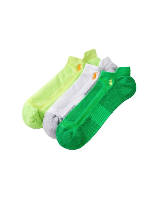 Polo Ralph Lauren Green 3 Pack Tech Sock for men