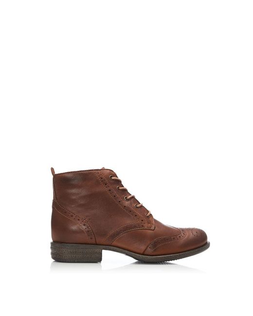 Moda In Pelle Brown 'sh Bethany' Leather Ankle Boots