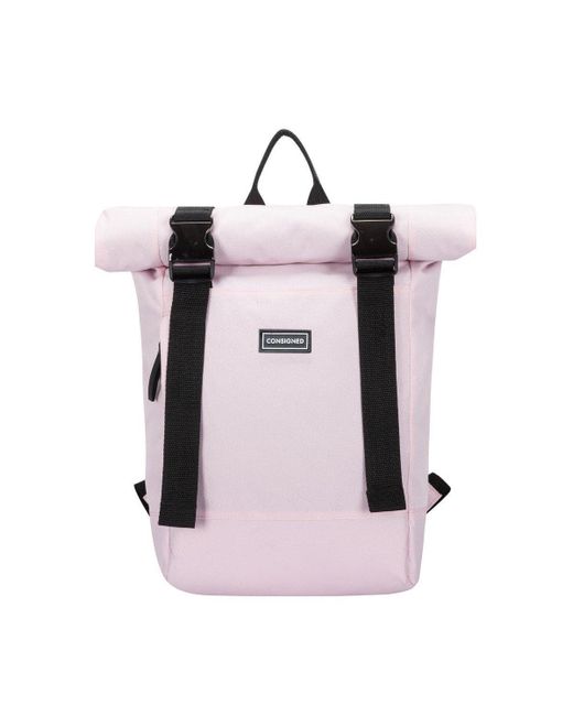 Consigned Pink Roll Top Double Clip Backpack