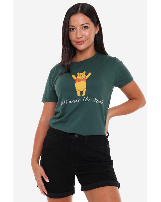 Disney Green Winne The Pooh Yay Womens Classic T-shirt