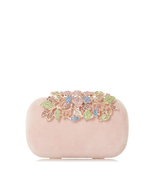 Dune Pink 'bemberrs' Suede Clutch