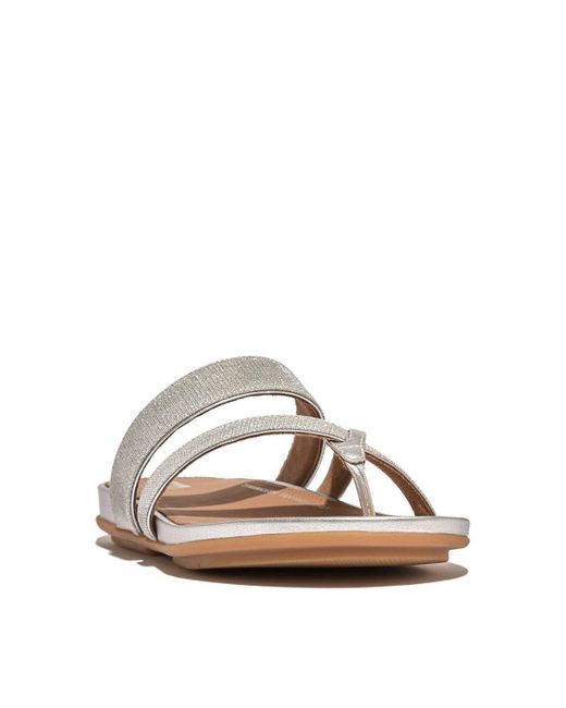 Fitflop Metallic Gracie Shimmerlux Strappy Toe Post Sandals