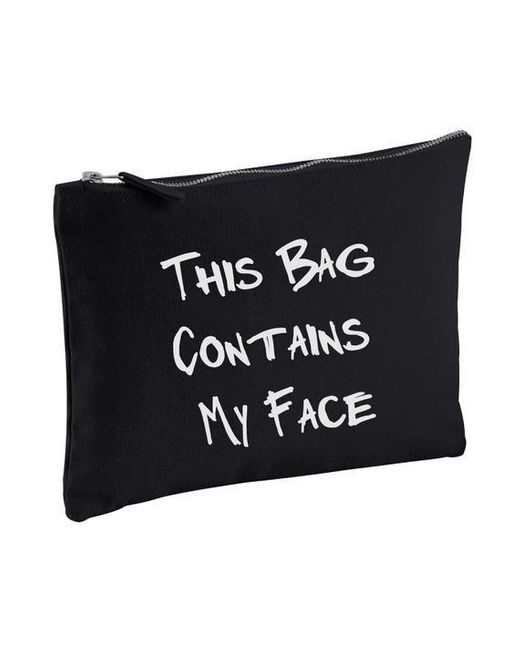 60 SECOND MAKEOVER Black This Bag Contains My Face Make Up Bag
