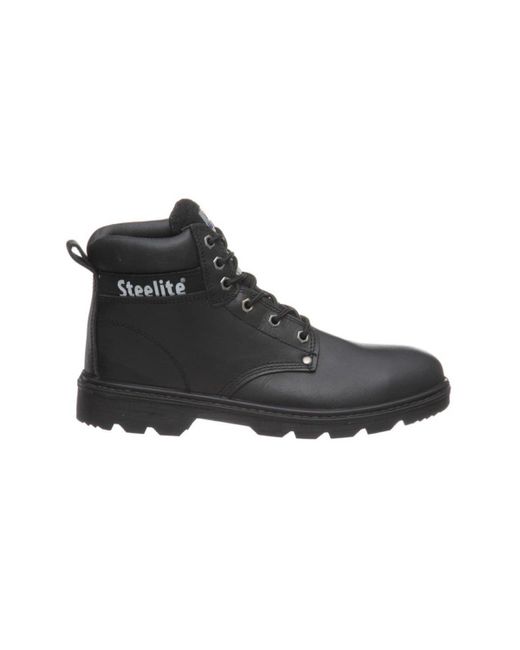 Portwest Black Steelite Thor S3 Leather Safety Boots for men