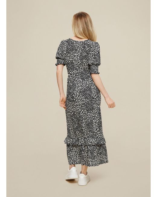 Dorothy Perkins Natural Neutral Leopard Print Midi Wrap Dress
