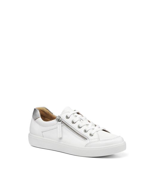 Hotter White Slim Fit 'chase Ii' Deck Shoes