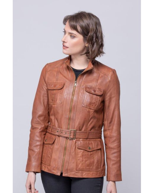 Lakeland Leather Brown 'safari' Leather Jacket