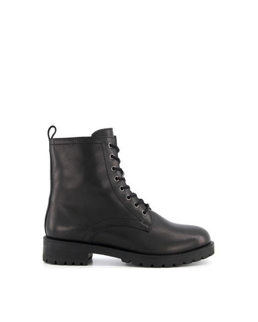 Dune Black 'prestin' Leather Lace Up Boots