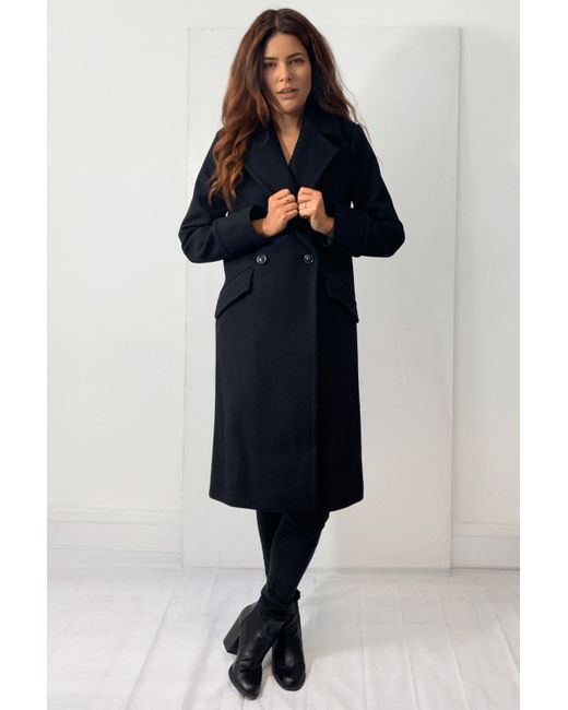 Cutie London Blue Double Breasted Relaxed Fit Coat