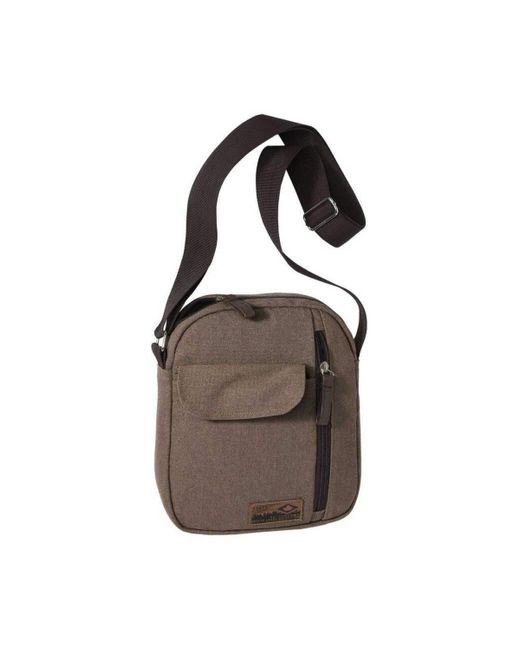 Atlas For Men Brown Multi Pocket Crossbody Bag for men