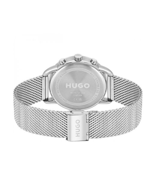 HUGO Black Advise Stainless Steel Fashion Analogue Watch - 1530236 for men