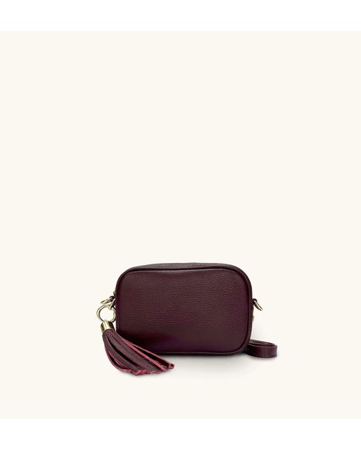 Apatchy London Green The Mini Tassel Port Leather Phone Bag With Port & Olive Diamond Strap