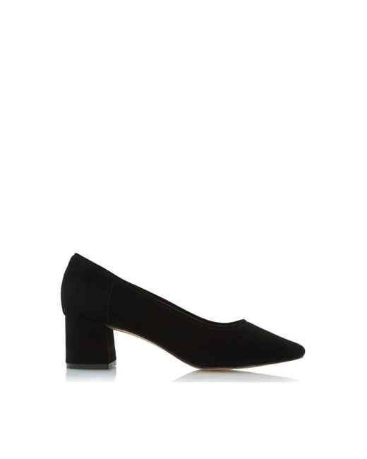 Dune Black 'ana' Suede Court Shoes