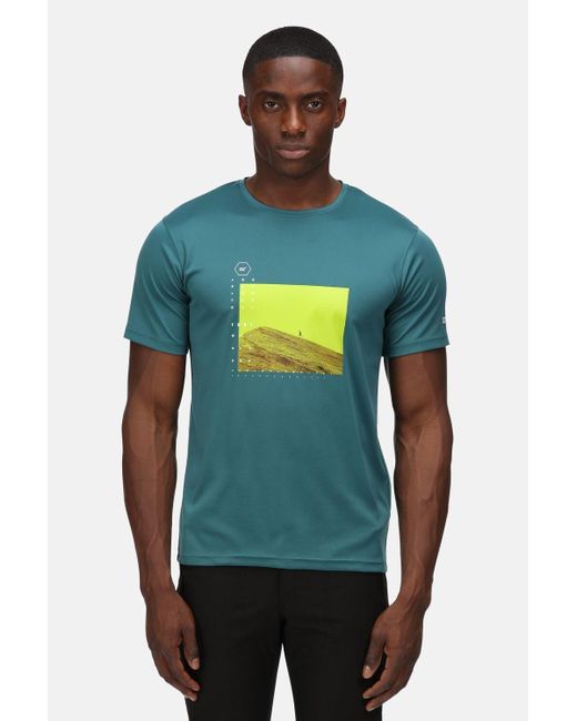 Regatta Green Quick-dry 'fingal Vi' Short Sleeve T-shirt for men